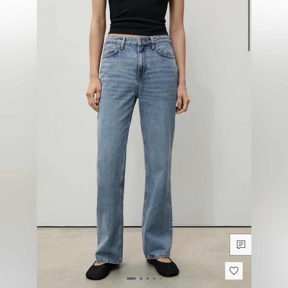 Mango Matilda Straight Leg Blue Jeans